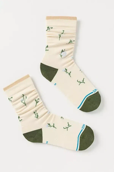 Stance Wildflower Crew Socks In Neutral