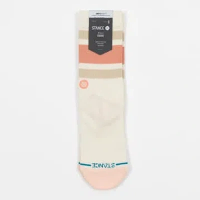 Stance Womens The Boyd St Socks In Cream & Pink In Neutrals