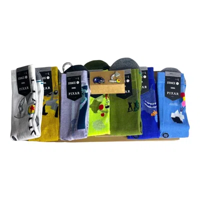 Pre-owned Stance X Disney Pixar Infiknit Casual Socks Set Of 7 Large In Multicolor