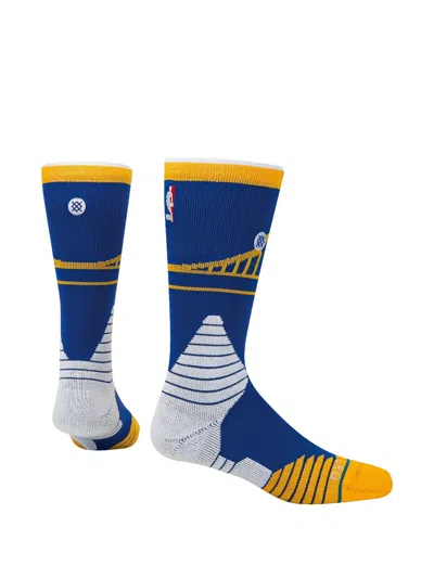 Stance X Nba Golden State Warriors Bridge Intarsia-knit Socks In Blue