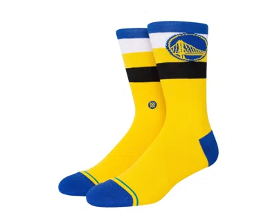 Stance X Nba Golden State Warriors St Crew Yellow Socks A555c22war-roy In Royal