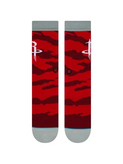 Stance X Nba Houston Rockets Camo-print Socks In Red