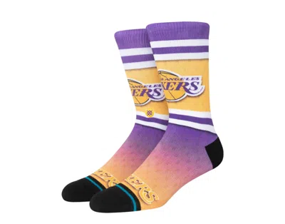 Stance X Nba Los Angeles Lakers Fader Crew Purple Socks A558a22fal-pur