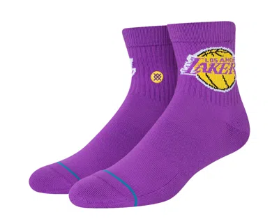 Stance X Nba Los Angeles Lakers Quarter Ankle Purple Socks A356c22lak-pur
