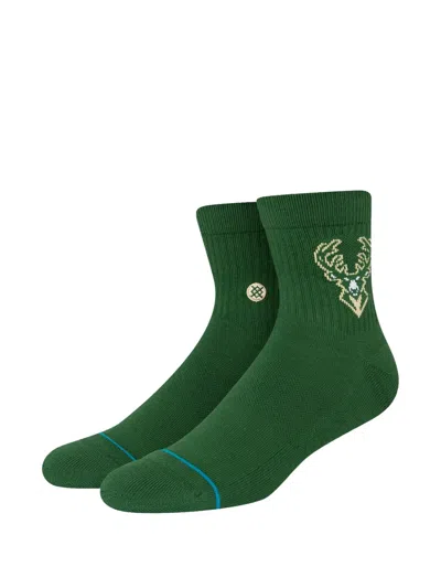 Stance X Nba Milwaukee Bucks Embroidered Socks In Green