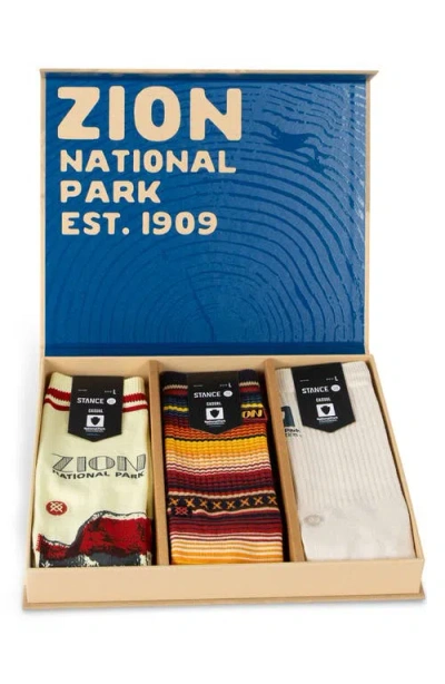 Stance Zion Assorted 3-pack Box Set Socks In Multi