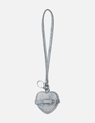 Stand Oil Belted Mirror Keyring In Gray