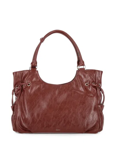 Stand Oil Breezy Drawstring-detail Shoulder Bag In Blue