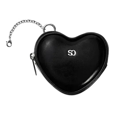 Stand Oil Heart Pods Keyring In Black