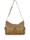 Stand Oil Joey Buckle-strap Pocket Crossbody Bag In Brown