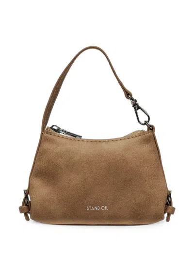 Stand Oil Logo-print Pouch Keyring In Brown