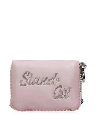 Stand Oil Memory Fluffy Logo-embroidered Keyring In Pink