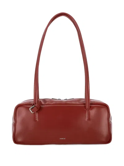 Stand Oil More Buckle-strap Shoulder Bag In Blue