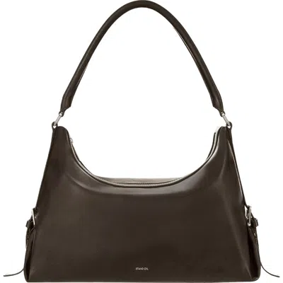 Stand Oil Mushy Faux Leather Shoulder Bag In Brown