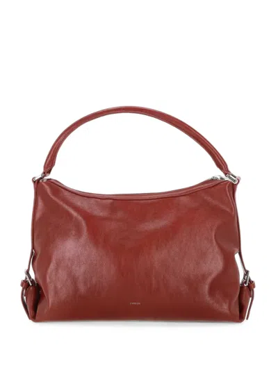 Stand Oil Mushy Logo-print Tote Bag In Burgundy