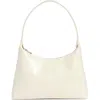 Stand Oil Plump Faux Leather Shoulder Bag In White
