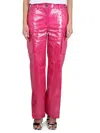 Stand Studio Pink Ada Faux-leather Trousers