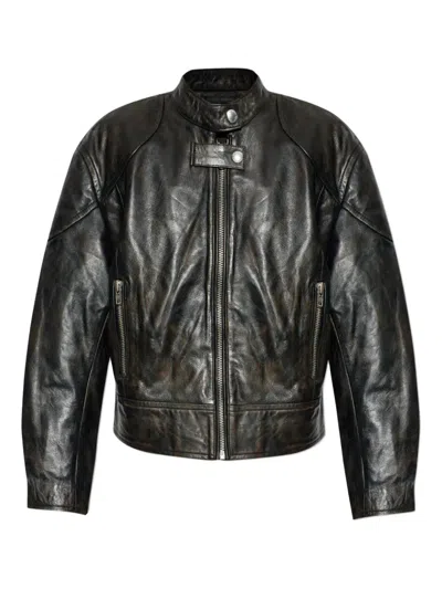 STAND STUDIO ALITA ZIP-FASTENING LEATHER JACKET