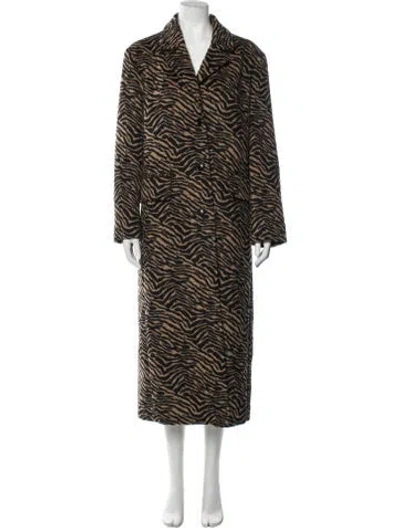Pre-owned Stand Studio Animal Print Coat In Multicolor