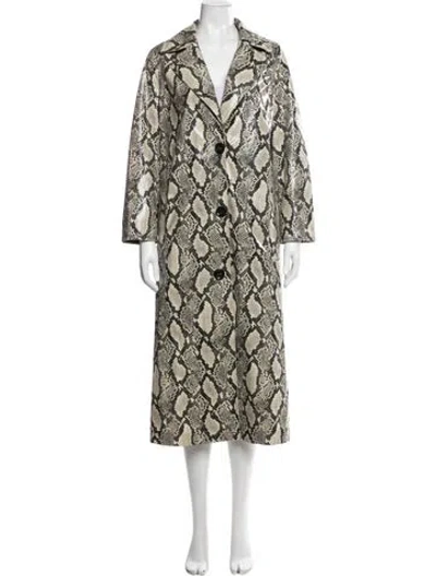 Pre-owned Stand Studio Animal Print Coat In Neutrals