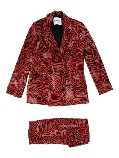 Pre-owned Stand Studio Animal Print Pantsuit In Red