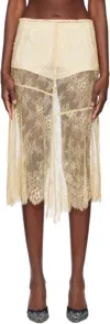 Stand Studio Beige Mathilde Midi Skirt In 90006 Pina Colada