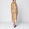 Stand Studio Beige/reddish-brown Nora Faux-fur Coat In Brown