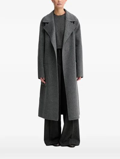 Stand Studio Belted Coat In Gray