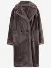 Stand Studio Biba Double-breasted Wool Coat In Gray