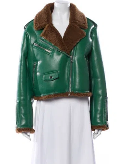 Pre-owned Stand Studio Biker Jacket W/ Tags In Green