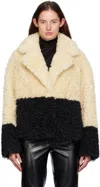 Stand Studio Jubel Flat-collar Casual Jacket In 89101 Black/cream