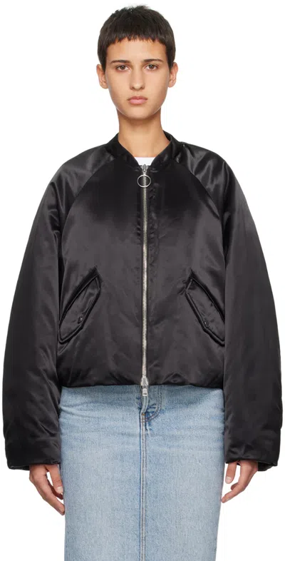 Stand Studio Black Petula Bomber Jacket In 89900 Black