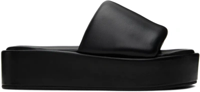 Stand Studio Black Phoebe Flatform Sandals In Black 89900