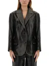 Stand Studio Suit-style Leather Jacket In Brown