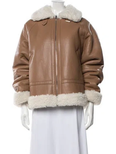 Pre-owned Stand Studio Bomber Jacket In Brown