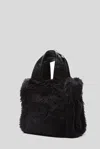 Stand Studio Borsa Lucille In Eco-pelliccia Nera In Nero