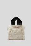 Stand Studio Borsa Lucille In Ecopelliccia Bianca In Bianco