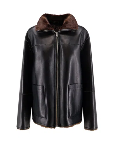 STAND STUDIO BRELLA REVERSIBLE LEATHER JACKET