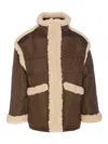 Stand Studio Khaki Dorothy Faux-shearling Down Jacket In Brown