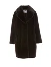 Stand Studio Camille Cocoon Leopard-print Faux Fur Coat In Marrone