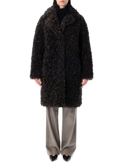 Stand Studio Camille Cocoon Coat In Black