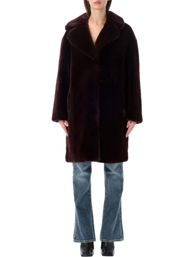 Stand Studio Camille Cocoon Coat In Black