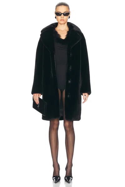 Stand Studio Camille Cocoon Coat In Black