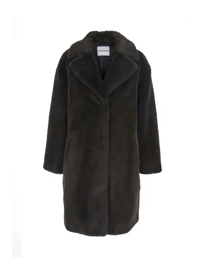 Stand Studio Camille Cocoon Coat In Brown
