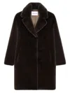Stand Studio Camille Cocoon Leopard-print Faux Fur Coat In Brown