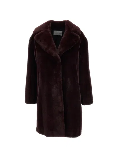 Stand Studio Camille Cocoon Coat In Brown