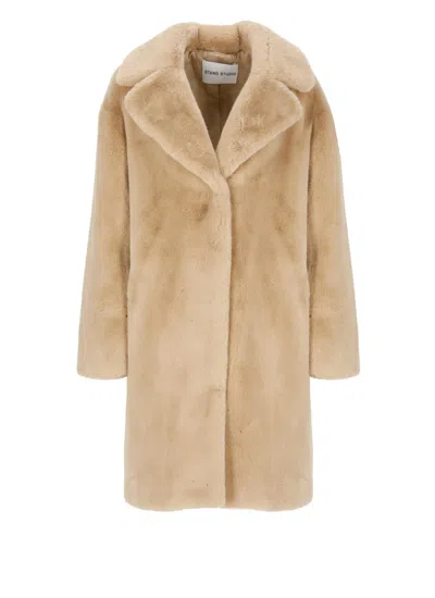 Stand Studio Cappotto Camille Cocoon Beige In Neutral