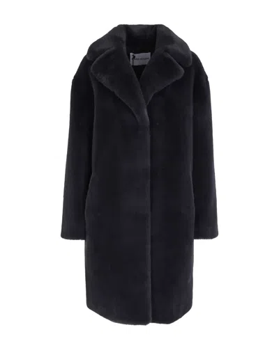 STAND STUDIO CAMILLE COCOON COAT GRAPHITE GREY