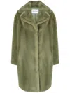 Stand Studio Green Maria Faux-fur Coat In Green
