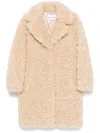 Stand Studio Tan Camille Cocoon Faux-fur Coat In Neutrals